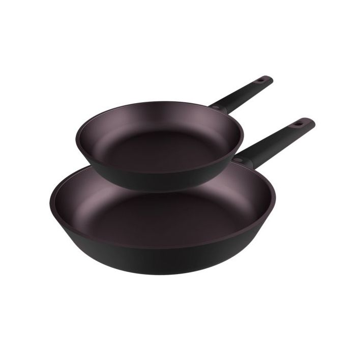 Cecotec Polka Experience Titan Pack de 2 Sartenes de 20 y 24cm - Aluminio Fundido - Teflon Antiadherente - Libre de PFOA - Compatible con Induccion - Apto para Lavavajillas - Color Granate