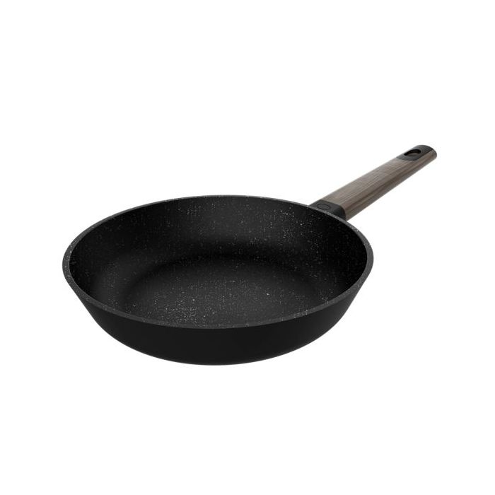 Cecotec Polka Excellence Force Sarten Aluminio Fundido de 24cm - Teflon Antiadherente - Compatible con Induccion - Libre de PFOA - Fondo Indeformable 5mm - Apto para Lavavajillas - Color Negro