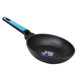 Cecotec Polka Platinum Thunder Sarten de Aluminio Forjado de 22cm - Revestimiento Teflon Antiadherente - Apto para Lavavajillas - Compatible con Induccion - Espesor 3.4mm - Color Negro y Azul
