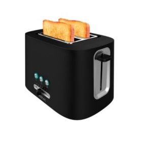 Cecotec Toast and Taste 9000 Double Tostadora de Doble Ranura Extra Ancha - 980W - Acero Inoxidable - 3 Funciones Preconfiguradas - Calienta Panecillos - 6 Niveles - Bandeja Recogemigas - Color Negro