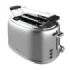 Cecotec Toast and Taste 1000 Retro Double Tostadora de Doble Ranura - 980W - Ranura Ancha hasta 3.8cm - Sistema de Autocentrado - Bandeja Recogemigas Extraible - Acabado en Acero Inoxidable