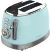 Cecotec Toast & Taste 800 Vintage Light Blue Tostadora Electrica 850W - 6 Niveles - 2 Ranuras Cortas Extraanchas - Capacidad para 2 Tostadas - Bandeja Recogemigas - Acabados en Acero Inoxidable