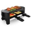 Cecotec Cheese and Grill 3200 Pocket Raclette - Potencia de 320W - Ideal para 2 Personas - Incluye Sartenes y Espatulas - Superficie Mixta Grill y Plancha - Termostato Regulable - Color Negro