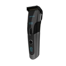 Cecotec Bamba PrecisionCare Titan Cortapelos Inalambrico - Cuchillas de Titanio - Bateria de 90min de Autonomia - 3 Peines Guia - Uso con y sin Cable - Bloqueo de Seguridad - Color Negro