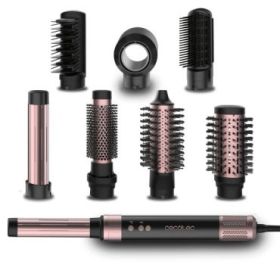 Cecotec Bamba CeramicCare AirGlam Cepillo Electrico Alisador - 1400W - Funcion Secado y Alisado - Accesorio para Rizos y Ondas - Facil Manejo y Control - Iones Negativos - Color Negro