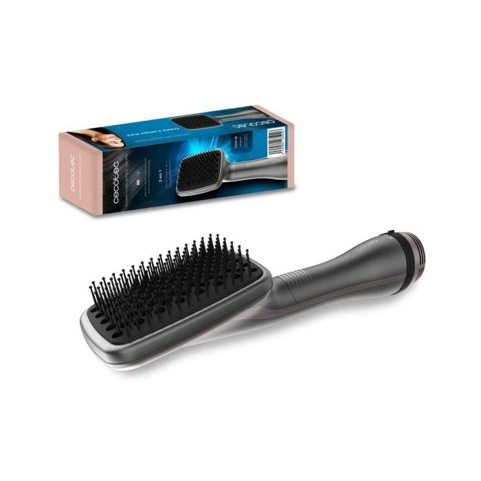 Cecotec Bamba CeramicCare Unique Square Cepillo Alisador 3 en 1 - 1000W - Cabezal Cuadrado Innovador - Revestimiento Ceramico - Tecnologia Ionica - Ergonomico - Color Negro