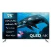 Cecotec V2 series VQU20075S Televisor Smart TV sin Marco de 75" QLED con Resolucion 4K UHD - Sistema Dolby - Procesador 4 Nucleos - Android TV 11 - HDMI 2.1 48Gbps - Chromecast Integrado - Color Negro