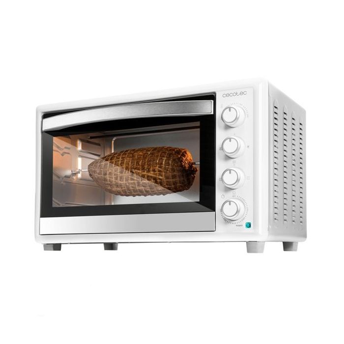 Cecotec Bake and Toast 4600 Gyro Horno de Sobremesa - 2000W - Capacidad de 46L - 12 Funciones - Rustidor Giratorio - Horneado por Conveccion - Luz Interior - Puerta de Doble Cristal - Color Blanco