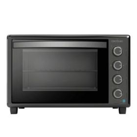Cecotec Bake and Toast 6090 Gyro Horno de Sobremesa - 2200W - Capacidad de 60L - 12 Funciones - Rustidor Giratorio - Horneado por Conveccion - Luz Interior - Puerta Doble Cristal - Color Negro