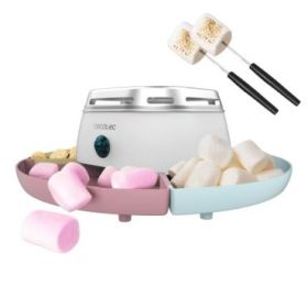 Cecotec Fun and Sugar Marshmallow Maquina para Calentar Malvaviscos - 270W - Seguro - 2 Tenedores Metalicos - Compartimentos Desmontables - sin Llama - Facil de Limpiar y Almacenar - Color Blanco