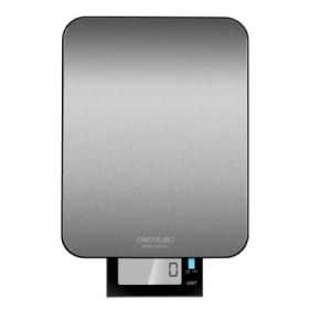 Cecotec Cook Control 9000 Waterproof Bascula de Cocina - Capacidad hasta 10kg - Precision de 1g - Resistente al Agua - Pantalla Extragrande - Acero Inoxidable - Funcion Tara - Bateria Incluida