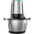 Cecotec ChopBeat 1500 TitanBlack Steel Picadora Electrica - 600W - Cuchillas de Titanio - Bol de 1.5L de Acero Inoxidable - 2 Velocidades - Espiralizador con 4 Accesorios - Libre de BPA - Facil Limpieza