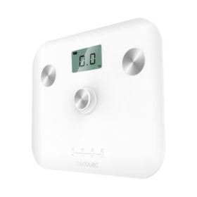 Cecotec Surface Precision EcoPower 10100 Full Healthy White Bascula Corporal hasta 180kg - Energia sin Pilas - Medicion de Bioimpedancia - 4 Sensores - Patas Antideslizantes - LCD - Color Blanco