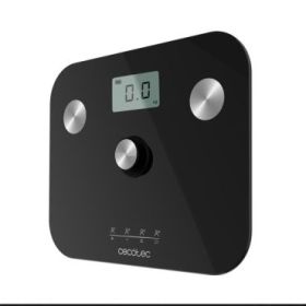 Cecotec Surface Precision EcoPower 10100 Full Healthy Black Bascula Corporal hasta 180kg - Medicion Bioimpedancia - Vidrio Templado - 4 Sensores - Patas Antideslizantes - Extraplano - Color Negro