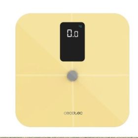 Cecotec Surface Precision 10400 Smart Healthy Vision Yellow Bascula Corporal hasta 180kg - Pantalla LCD - Bluetooth 4.0 - Cristal Templado - Patas Antideslizantes - Cinta Metrica - Color Amarillo
