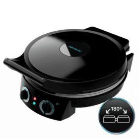 Cecotec Fun Pizza and Co Horno Electrico para Pizzas - 1800W - Temporizador 30min - Apertura 180º - Antiadherente - Diametro 31cm - Temperatura 220ºC - Versatil para Varias Preparaciones - Color Negro