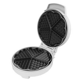 Cecotec Fun Gofrestone Gofrera - Potencia de 1000W - Revestimiento Antiadherente - Placa Circular de 19cm - Indicador Luminoso - Material en Acero Inoxidable - Base Antideslizante - Color Blanco
