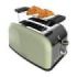 Cecotec Toastin' Time 850 Tostadora de Doble Ranura - 850W - Ranura Ancha - Acero Inoxidable - Autocentrado - Bandeja Recogemigas Extraible - Color Menta