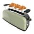 Cecotec Toastin' Time 850 Tostadora de Ranura Larga - 850W - Ranura Ancha hasta 3.8cm - Acabado en Acero Inoxidable - Calienta Panecillos - Apagado Automatico - 7 Niveles de Tostado - Color Menta