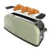 Cecotec Toastin' Time 850 Tostadora de Ranura Larga - 850W - Ranura Ancha hasta 3.8cm - Acabado en Acero Inoxidable - Calienta Panecillos - Apagado Automatico - 7 Niveles de Tostado - Color Menta
