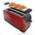 Cecotec Toastin' Time 1500 Tostadora de Doble Ranura Larga - 1500W - Capacidad para 4 Rebanadas - Ranura Ancha - Bandeja Recogemigas - Acabado en Acero Inoxidable - Color Rojo