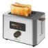 Cecotec TouchandToast Double Tostadora de Doble Ranura Ancha - 950W - Control Tactil y Pantalla a Color - Autocentrado - 7 Niveles de Tostado - Apagado y Pop-Up Automatico - Acero Inoxidable