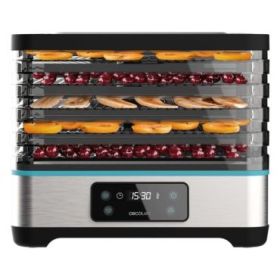 Cecotec VitaDry Pro Deshidratador de Alimentos - 300W - Bandejas Ajustables - Control Digital Preciso - Temporizador - Temperatura de 35 a 70°C - Acabados en Acero Inoxidable - Silencioso - Color Negro
