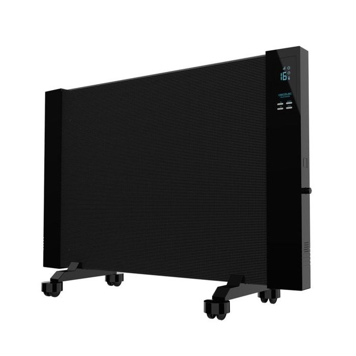 Cecotec Ready Warm 3100 Smart Now Placa Radiante de Mica - 2000W - Cobertura hasta 25m2 - Termostato - Temporizador - Proteccion Sobrecalentamiento - Sistema Antivuelco - 79x20x79cm - Color Negro