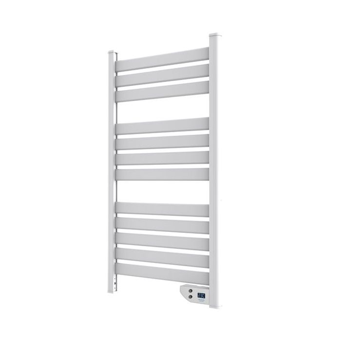Cecotec ReadyWarm 9000 Toallero Electrico - Potencia de 500W - Pantalla LED - Temporizador 2h - Proteccion IPX4 - Calienta 8m2 - Doble Sistema de Seguridad - 55x4x102cm - Color Blanco