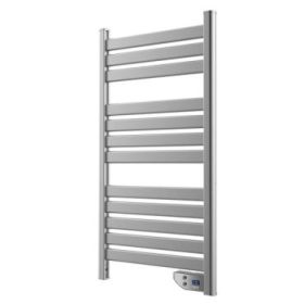 Cecotec ReadyWarm 9050 Toallero Electrico - Potencia de 500W - Aluminio - Pantalla LED - Calienta 8m2 - Proteccion IPX4 - Funcion Flash-Drive de Secado - 55x4x102cm - Color Gris