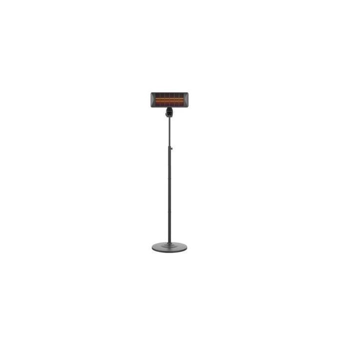 Cecotec Ready Warm 8200 Power Quartz Calefactor de Exterior 2000W - Calefactor Halogeno de Cuarzo - Colocacion en Pared o de Pie - IP24 - 2 Niveles de Potencia - Mando a Distancia