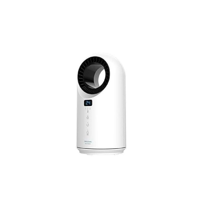 Cecotec ReadyWarm 8200 Bladeless Calefactor sin Aspas - 1500W - LED Tactil - 3 Modos de Calor - Modo Oscilante - Temporizador - Seguridad con Triple Proteccion - 18x17.5x36.5cm - Color Blanco