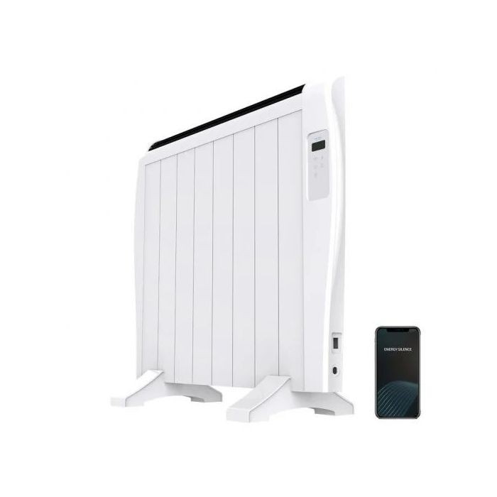 Cecotec Ready Warm 1800 Thermal Connected Radiador Electrico 1200W - 8 Elementos - Colocacion en Pared o de Pie - Control WiFi - Temporizador - Pantalla LCD - Mando a Distancia