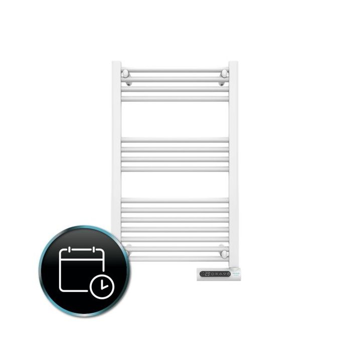 Cecotec ReadyWarm 9100 Toallero Electrico - Potencia de 500W - Pantalla LED - Control Tactil - Programador Semanal - 3 Modos de Uso - Temperatura Ajustable - Proteccion IP24 - 50x6x87cm - Color Blanco