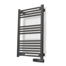 Cecotec ReadyWarm 9100 Toallero Electrico - Potencia de 500W - Pantalla LED - Control Tactil - Programador Semanal - 3 Modos de Uso - Temperatura Ajustable - Proteccion IP24 - 50x6x87cm - Color Gris