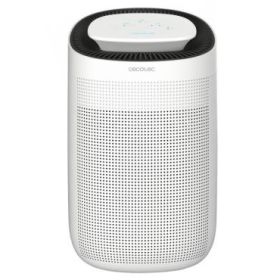 Cecotec Bigdry 2500 Pure Light Deshumidificador - Deposito 1 Litro - Purificador de Aire - Silencioso - Cobertura hasta 25m2 - Elegante y Moderno - Dos Niveles de Deshumidificacion - Color Blanco