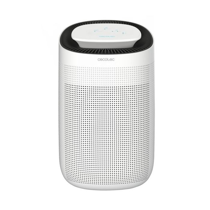 Cecotec Bigdry 2500 Pure Light Deshumidificador - Deposito 1 Litro - Purificador de Aire - Silencioso - Cobertura hasta 25m2 - Elegante y Moderno - Dos Niveles de Deshumidificacion - Color Blanco