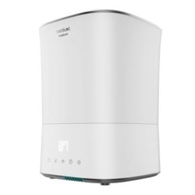 Cecotec Breeze Care 3500 Warm Humidificador de Aire - Capacidad 5.5L - 400 ml/h - Filtro Ceramico - Cobertura 35m2 - Autonomia 22h - Tactil - Temporizador 12h - 22x22x31.6cm - Color Blanco