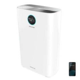 Cecotec TotalPure 2500 Connected Purificador de Aire - Potencia de 20W - Filtro de 3 Etapas - Cobertura hasta 65m3 - Control WiFi - Silencioso 54dB - Pantalla LED - Modo Noche - Color Blanco