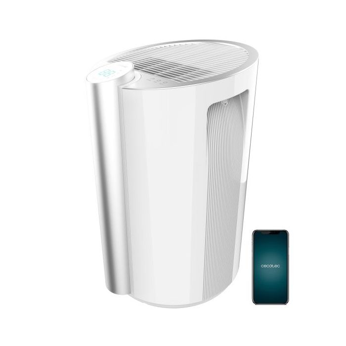 Cecotec BigDry 9000 Professional Connected Deshumidificador - Deposito Extraible de 4.5L - WiFi y Remoto - Cobertura hasta 250m3/h - Temporizador - Silencioso - Humedad de 40 a 80% - Color Blanco