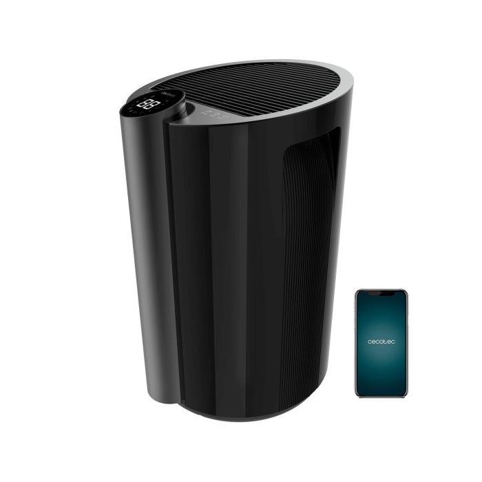 Cecotec BigDry 9000 Professional Black Connected Deshumidificador - 320W - Deposito 4.5L Extraible - WiFi - Cobertura hasta 90m2 - Pantalla LED Tactil - Temporizador - Silencioso - Color Negro