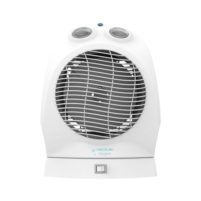Cecotec ReadyWarm 9890 Force Rotate Calefactor Electrico - 2400W - Oscilacion a 60º - 2 Niveles de Potencia - 3 Modos - Funcionamiento Silencioso - Sistema de Seguridad Triple - Color Blanco