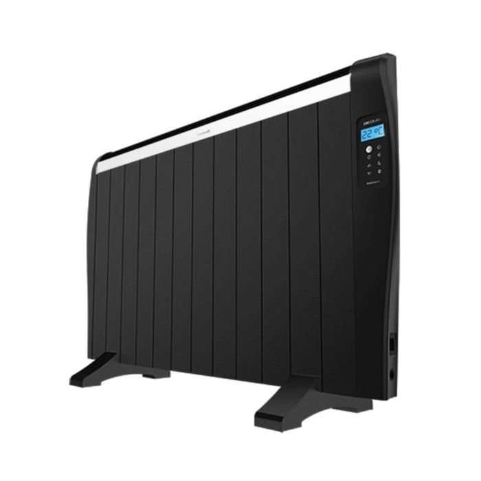 Cecotec ReadyWarm 2500 Thermal Black Emisor Termico con 12 Elementos - 1800W - Cobertura hasta 25m2 - Pantalla LCD - Temporizador - Control de Temperatura - Seguridad Doble - Color Negro