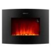 Cecotec Ready Warm 2250 Curved Flames Connected Chimenea Electrica 2000W WiFi - Tamaño 22" - 2 Niveles de Potencia - Mando a Distancia - Panel Curvo - Temporizador