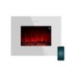 Cecotec ReadyWarm 2690 Chimenea Electrica de 26" - 2000W - Control Wi-Fi y App - Mando a Distancia - Cristal Templado Plano - Llamas LED - Temporizador Semanal - Calienta hasta 25m2 - Color Blanco