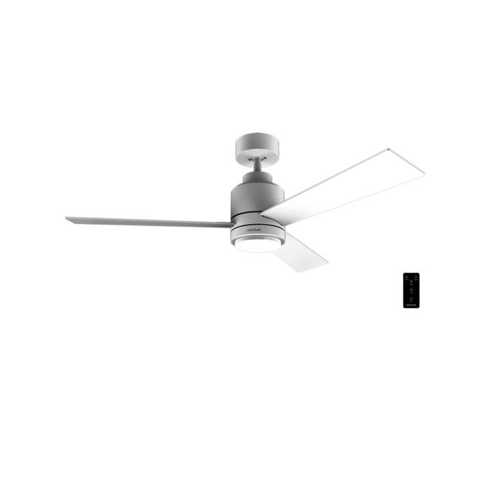 Cecotec EnergySilence Aero 4850 Style White Ventilador de Techo con 3 Aspas y Luz Integrada - 30W - Diametro de 48" - LED de 22W - 6 Velocidades - Modo Invierno - Modo Natural Breeze - Color Blanco