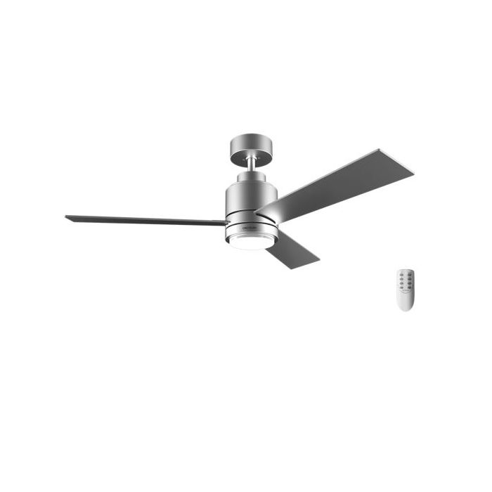 Cecotec EnergySilence Aero 4850 Style Steel Ventilador de Techo con 3 Aspas y Luz Integrada - 30W - Diametro de 48" - LED - 6 Velocidades - Modo Invierno - Modo Natural Breeze - Acero Inoxidable