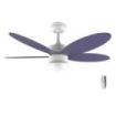 Cecotec EnergySilence Aero 4260 Purple Ventilador de Techo con 5 Aspas Reversibles y Luz LED Integrada - 40W - Diametro de 42" - 6 Velocidades - Temporizador - Mando a Distancia - Color Azul Marino