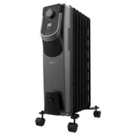 Cecotec ReadyWarm 7000 Space 360 Black Radiador de Aceite con 11 Modulos de 150x580mm - 1500W - Calienta hasta 25m2 - Termostato - Ruedas Multidireccionales - Recogecables Incluido - Color Negro