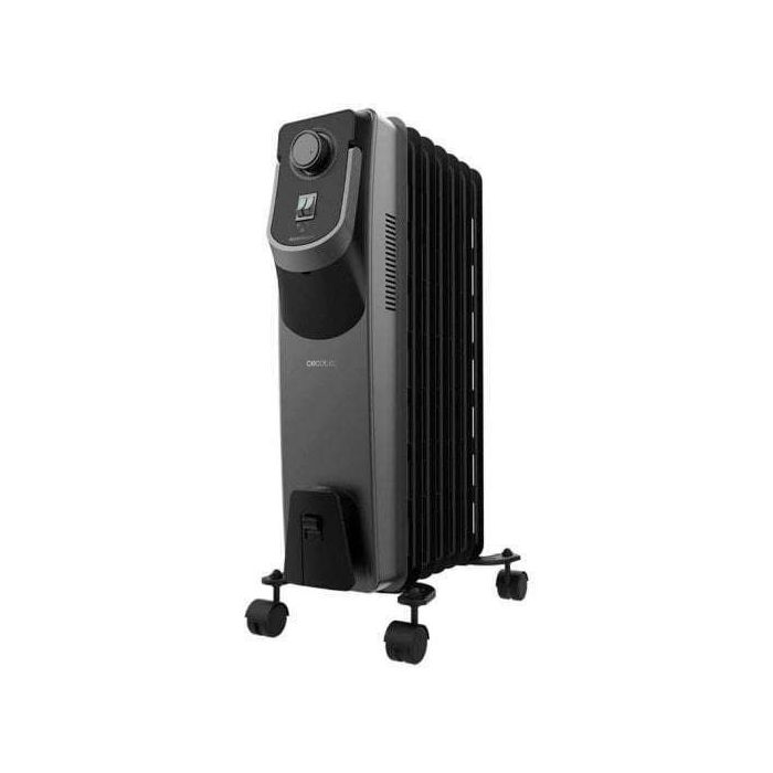 Cecotec ReadyWarm 7000 Space 360 Black Radiador de Aceite con 11 Modulos de 150x580mm - 1500W - Calienta hasta 25m2 - Termostato - Ruedas Multidireccionales - Recogecables Incluido - Color Negro